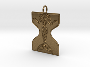 Mermaid Veve Pendant in Natural Bronze