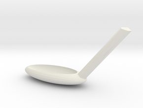 Leaf-shaped spoon in White Natural Versatile Plastic