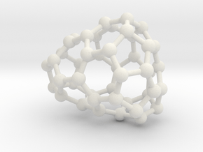 0638 Fullerene c44-10 c1 in White Natural Versatile Plastic