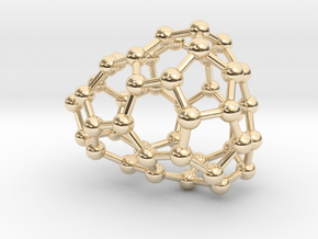 0638 Fullerene c44-10 c1 in 14k Gold Plated Brass