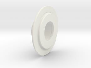 Buri Rear Belt Pulley Flange in White Natural Versatile Plastic