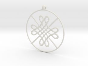 8K Pendant in White Natural Versatile Plastic