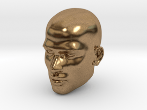 Male head in Natural Brass