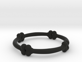 bone ring  in Black Natural Versatile Plastic: 6 / 51.5