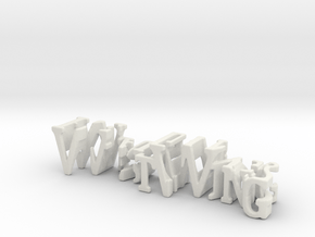3dWordFlip: WestWing/RealThing? in White Natural Versatile Plastic