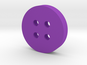 Round Angled Button in Purple Processed Versatile Plastic