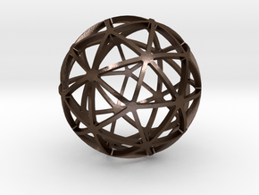 PENTAKIS_DODECAHEDRON in Polished Bronze Steel