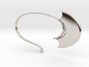 Oval Hoop (SWH5a) in Rhodium Plated Brass