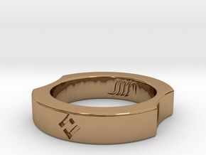 Memory Ring in Polished Brass: 4 / 46.5