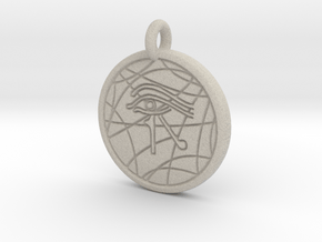 Stargate Eye of Ra pendant / necklace in Natural Sandstone