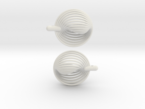 Earrings 20 circles in White Natural Versatile Plastic