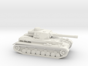 Panzer IV ausf H 1/144, W/O skirts in White Premium Versatile Plastic
