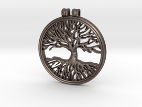 The Tree Of Life in Polished Bronzed Silver Steel