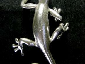 Gecko_Pendant_Head in Natural Silver