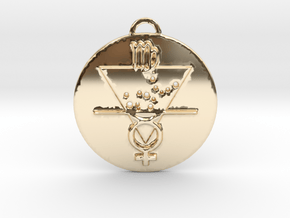 Virgo talisman in 14k Gold Plated Brass