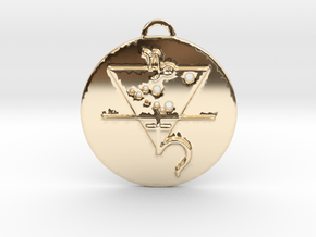 Capricorn talisman in 14k Gold Plated Brass