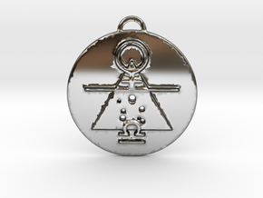 Libra talisman in Fine Detail Polished Silver