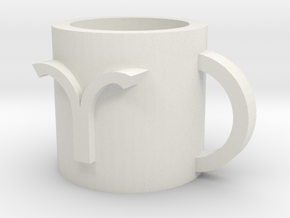 Aries cup in White Natural Versatile Plastic