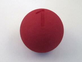 D1 Sphere Dice - one-sided dice in Red Processed Versatile Plastic