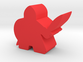 Meeple Knight in Red Processed Versatile Plastic