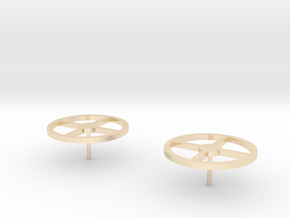 Circular Stud Earrings in 14k Gold Plated Brass