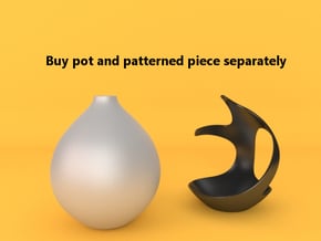 Base part for patterned base flower pot 1 in Black Natural Versatile Plastic