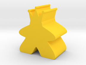 King Meeple King Sized in Yellow Processed Versatile Plastic
