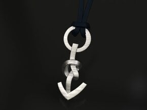 Knotted Mars pendant - original in Polished Nickel Steel