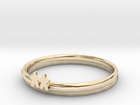 Sisters bracelets.stl in 14k Gold Plated Brass