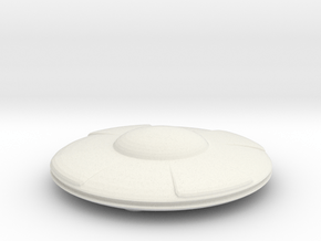 Flying Saucer in White Premium Versatile Plastic