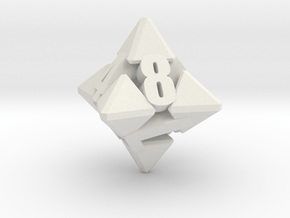 Hextrapyramidical d8 in White Natural Versatile Plastic