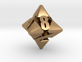 Hextrapyramidical d8 in Natural Brass