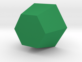 Angled-Up Hexagonal Planter in Green Processed Versatile Plastic