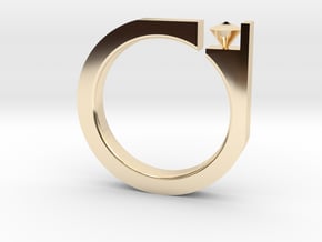 Digi Ring in 14k Gold Plated Brass