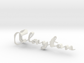 3dWordFlip: Clayton/Jenn in White Natural Versatile Plastic