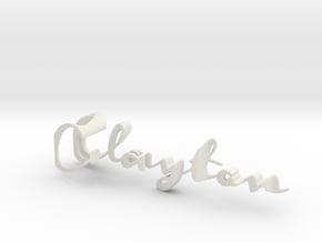 3dWordFlip: Clayton/Jenn in White Natural Versatile Plastic