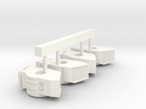 6mm Killer Whale Engines (4) in White Processed Versatile Plastic