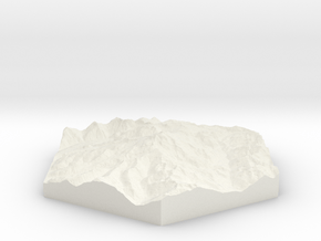 Model of Glacier Peak, WA (10cm, Full-Color) in White Natural Versatile Plastic