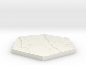 Model of Moab Valley, UT (10cm, Full-Color) in White Natural Versatile Plastic