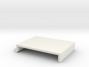 Screen table shelves in White Natural Versatile Plastic