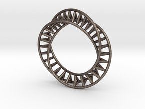 Bruc Ring in Polished Bronzed Silver Steel