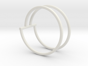 Cal Ring in White Natural Versatile Plastic