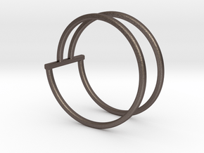 Cal Ring in Polished Bronzed Silver Steel
