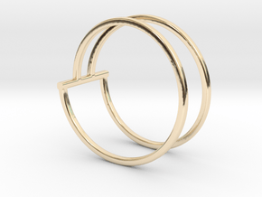Cal Ring in 14k Gold Plated Brass