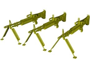 1/24 scale Saco Defense M-60 machineguns x 3 in Clear Ultra Fine Detail Plastic
