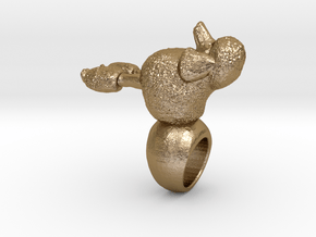 silly big poodle ring size 9 in Polished Gold Steel