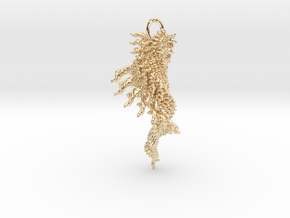 IF Horn Shell Pendant in 14k Gold Plated Brass