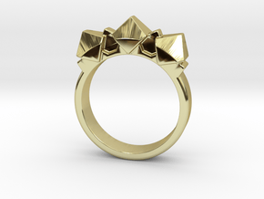 Pyrite ring in 18k Gold Plated Brass: 5.5 / 50.25