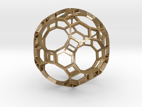 TRUNCATED_ICOSIDODECAHEDRON in Polished Gold Steel