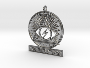I OF THE STORM Pendant in Polished Silver